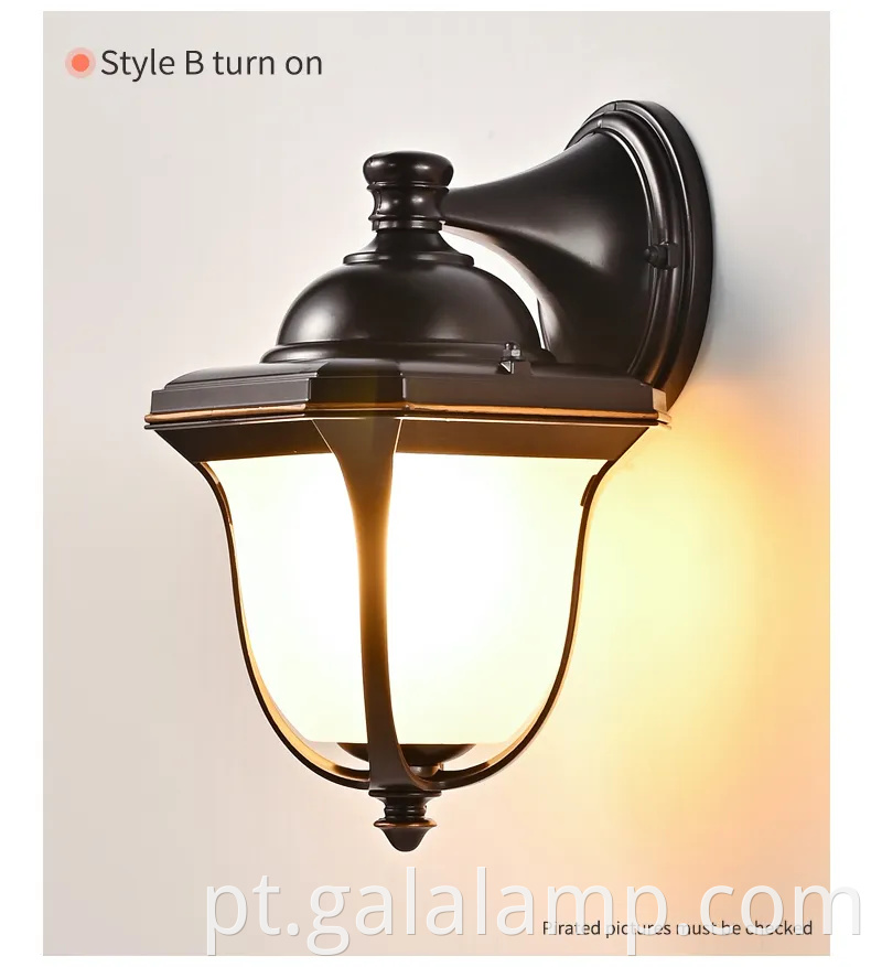 Pátio personalizado europeu IP65 Decoração de jardim à prova d'água 16W LED de luz de parede externa ao ar livre